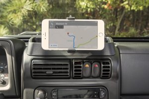 Jeep Wrangler Interior Dash Kit - Rugged Ridge - Dash Multi-Mount w/Phone Holder - `97-`06